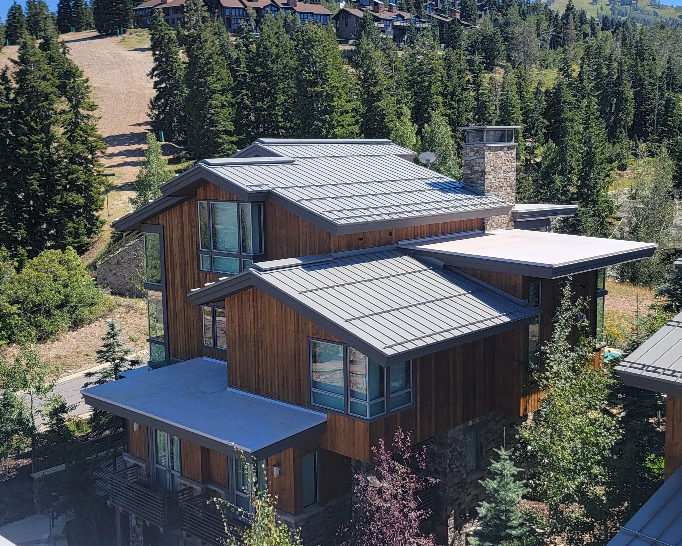 Metal Roof with Snowbars